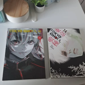 Tokyo ghoul manga🤍 - Tokyo ghoul manga vol 14🌷 Tokyo ghoul: RE manga vol 13🫶🏻 Säljer för 75kr styck eller 100kr för båda🌷🩷