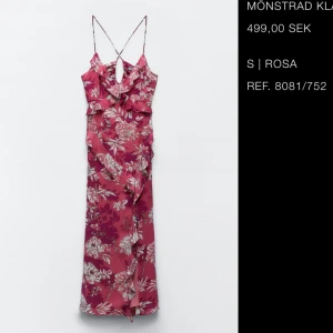 Långklänning zara - Rosa blommig långklänning från Zara i storlek S💕