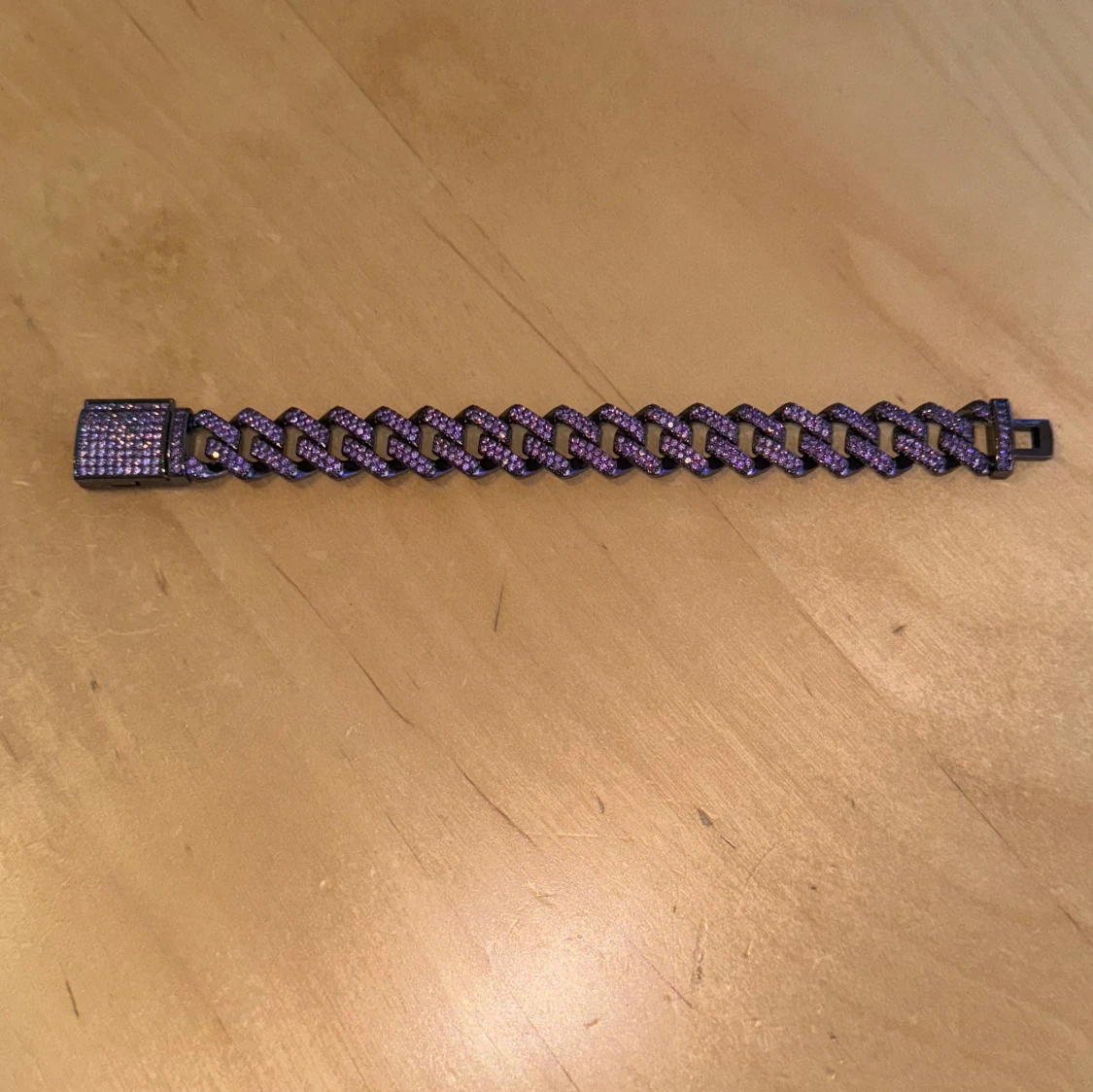 Purlple Cuban Link Armband