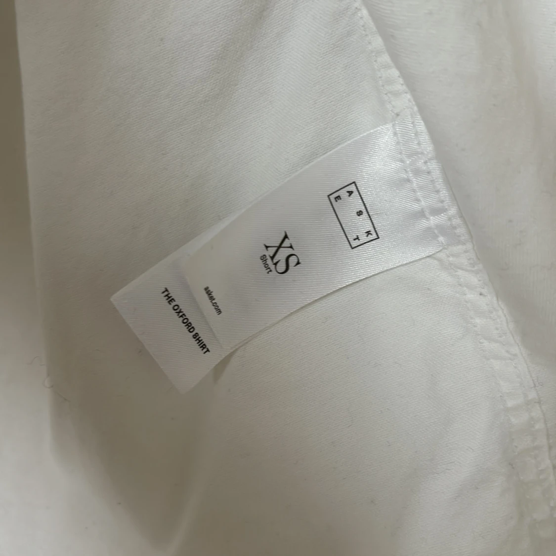 Asket oxfordskjorta vit - 90