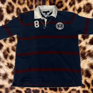Tommy Hilfiger Men's Navy and Burgundy Polo-shirts