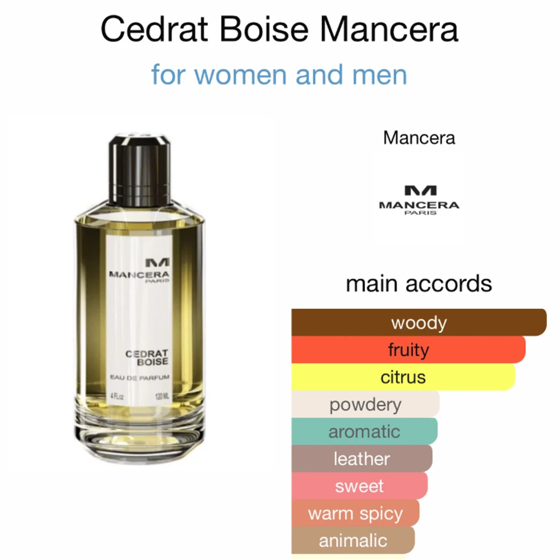 Mancera Cedrat boise 120ml - 91