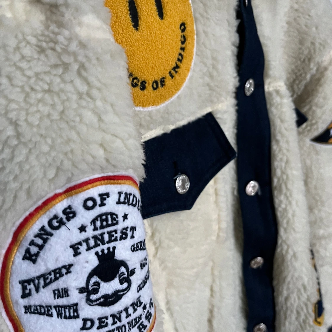 Teddy/denim jacka - 90