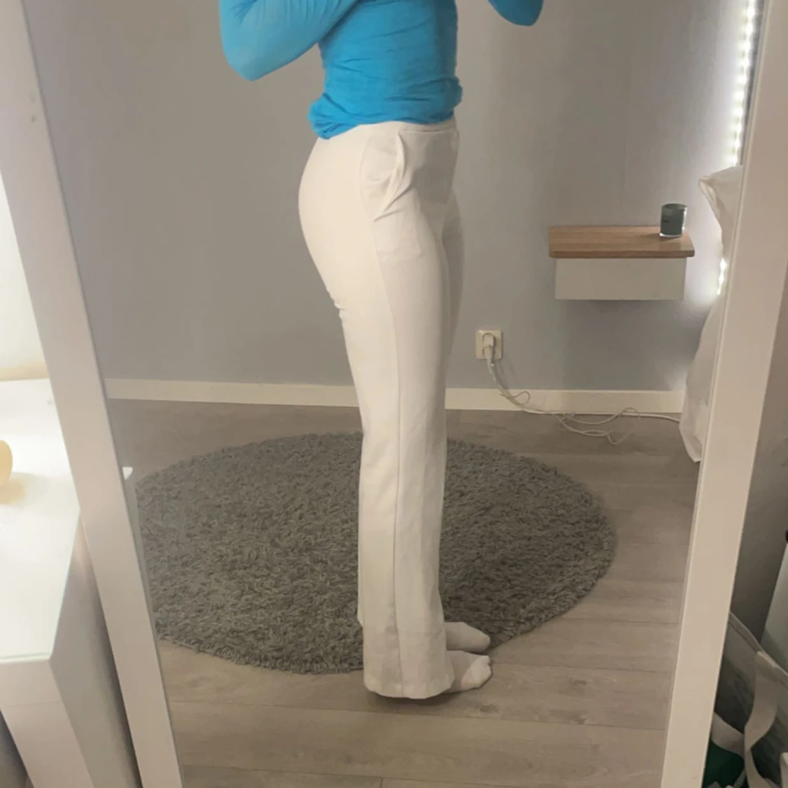 Vita kostymbyxor  - 90