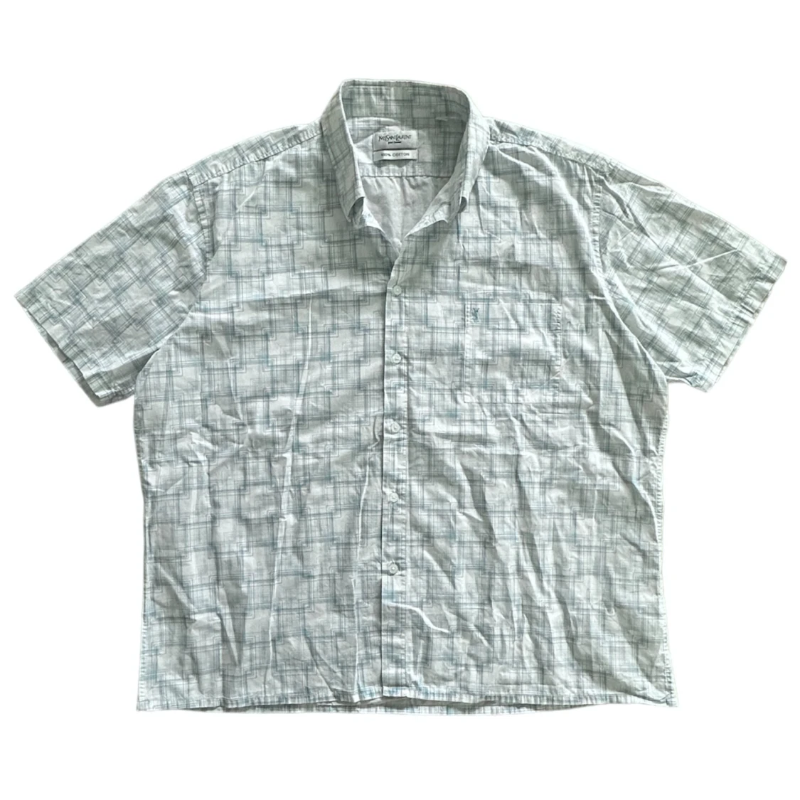 Vintage YSL Yves Saint Laurent skjorta T-shirt retro y2k boxy baggy oversized 