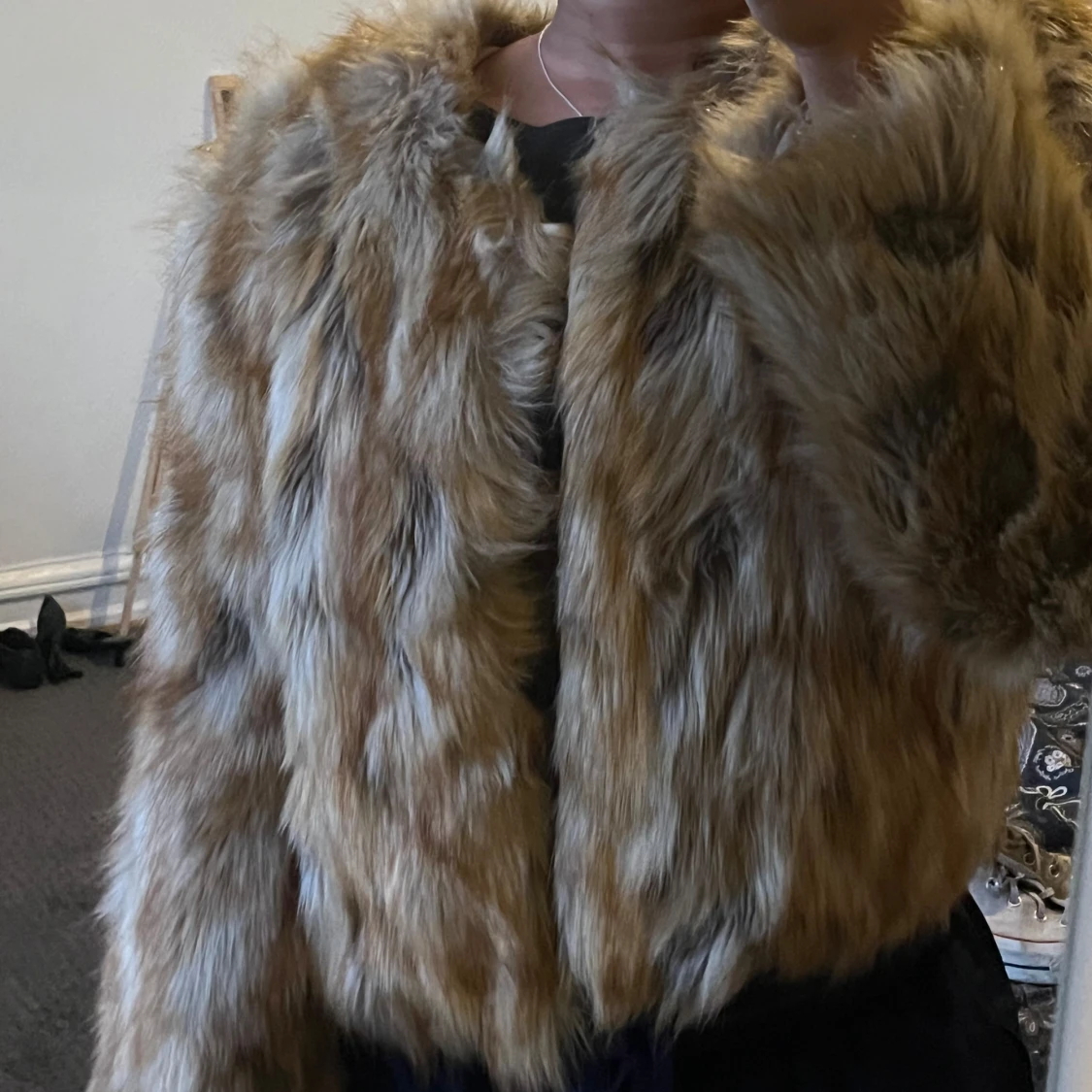 Faux Fur brown coat - 90