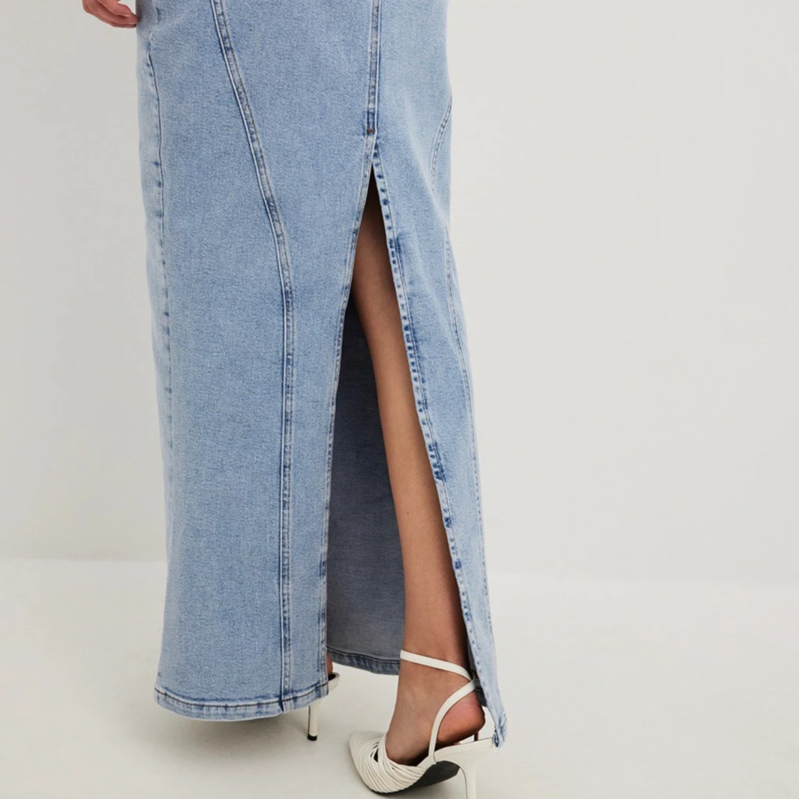 Maxikjol i denim  - 91