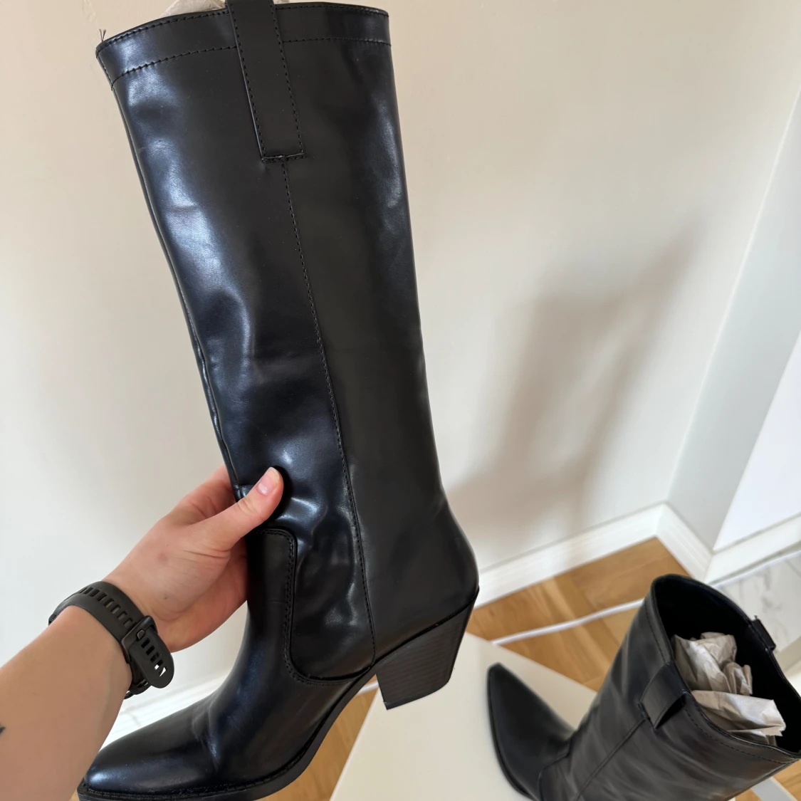 Knähöga cowboyboots zara  - 90