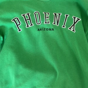 Grön sweatshirt  - Säljer denna snygga sweatshirt från Gina! Den har en fläck på ena armen, kolla sista bilden!!!! 