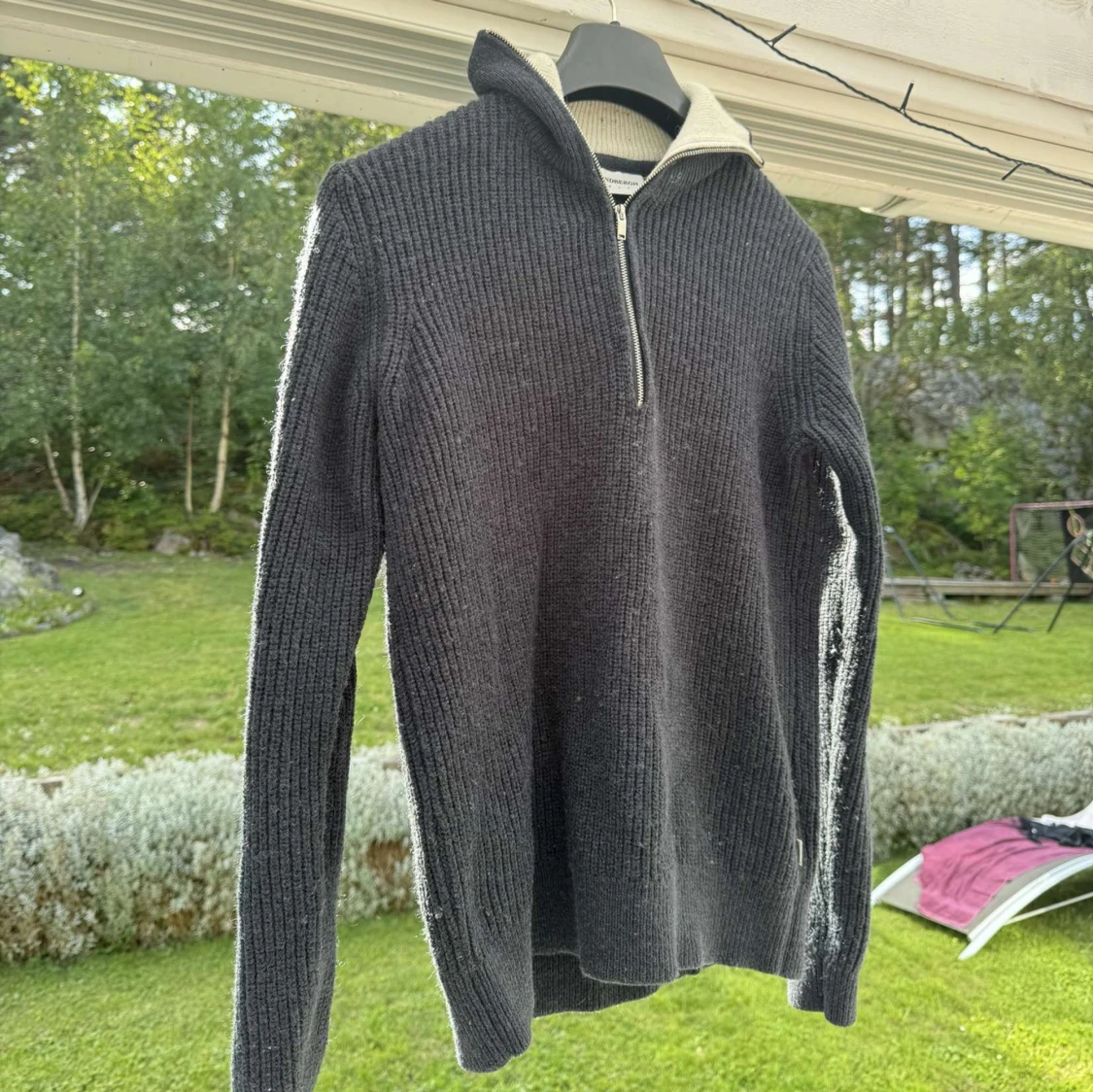 Stickad Halfzip - 90