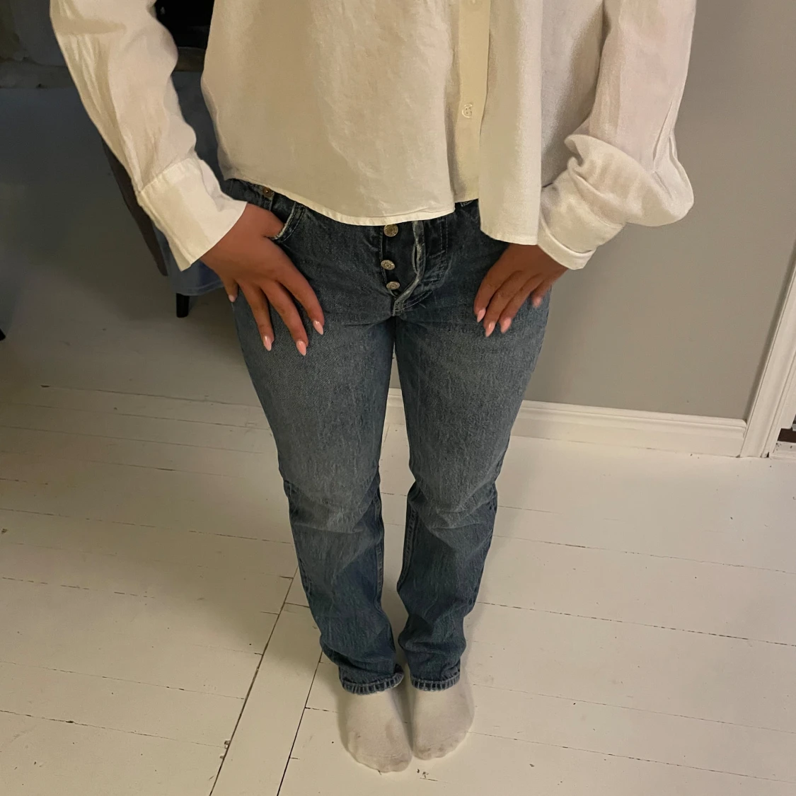 Mörkblå jeans - 90