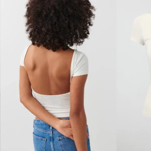 Topp - Vit topp med öppen rygg från Gina, aldrig använd, köpt för 199