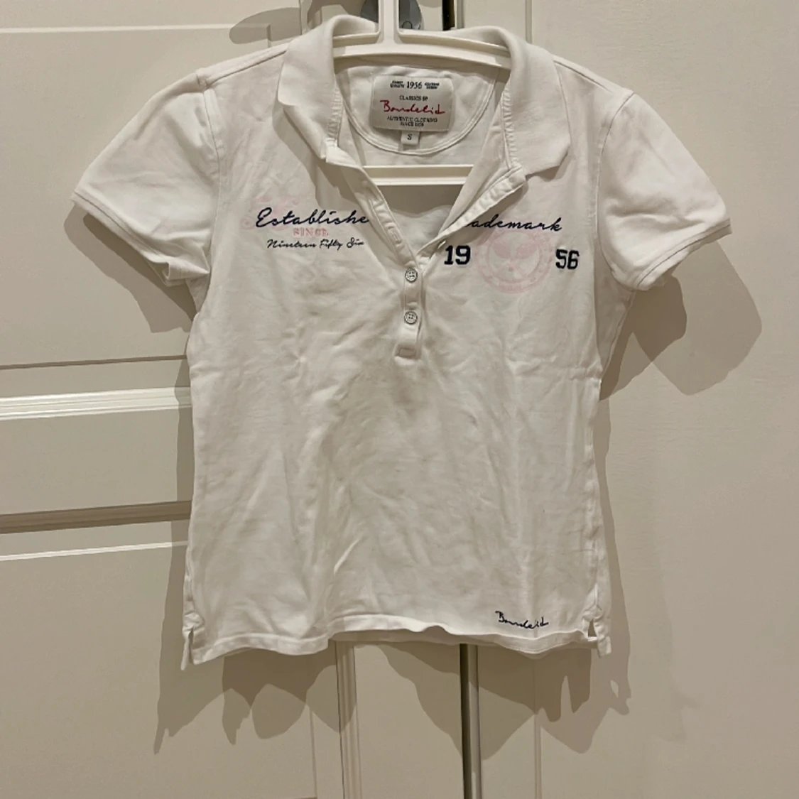 Vit mycket fin pikétröja