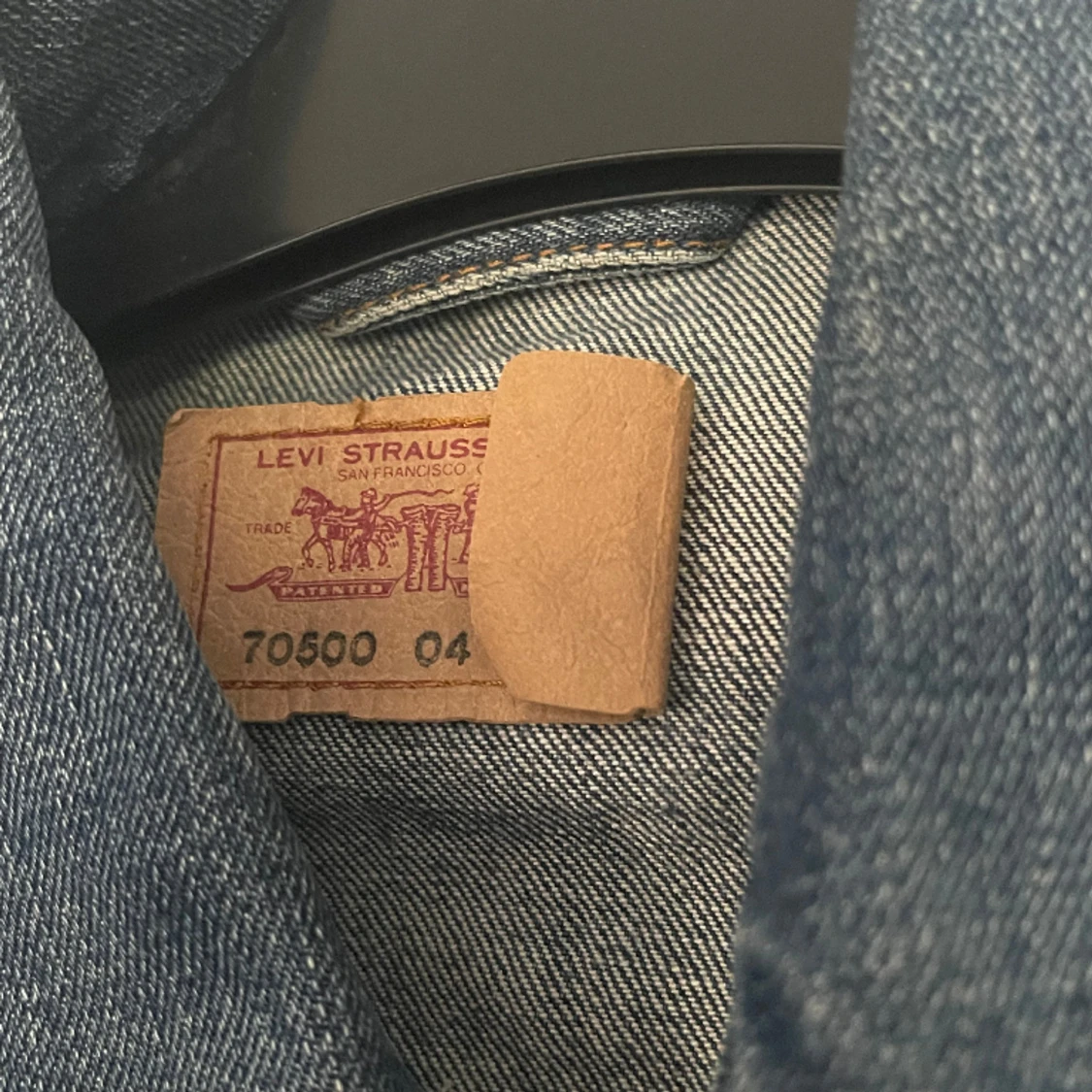 VINTAGE LEVIS JEANSJACKA  - 90