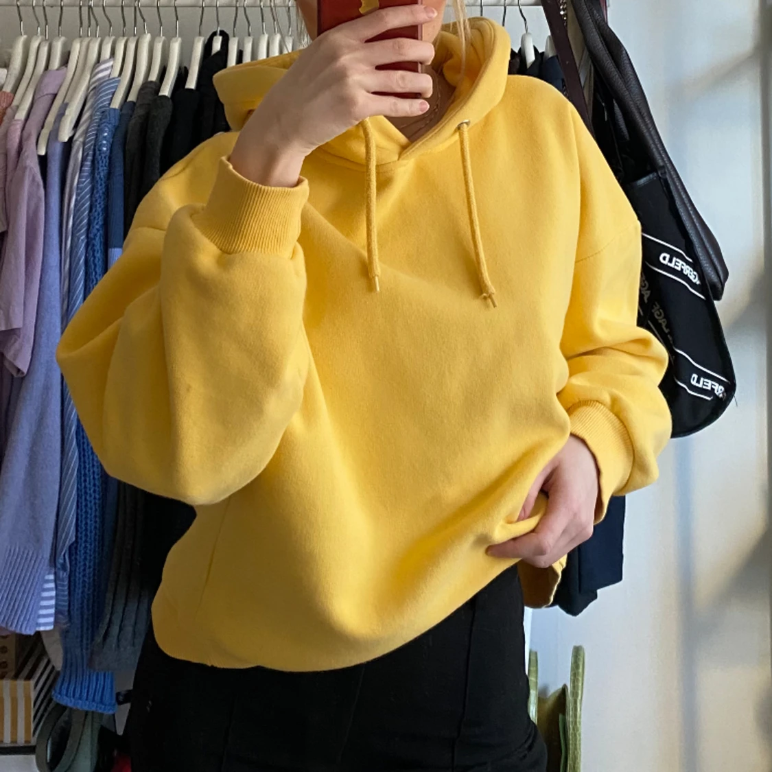 Mysig gul hoodie - 90