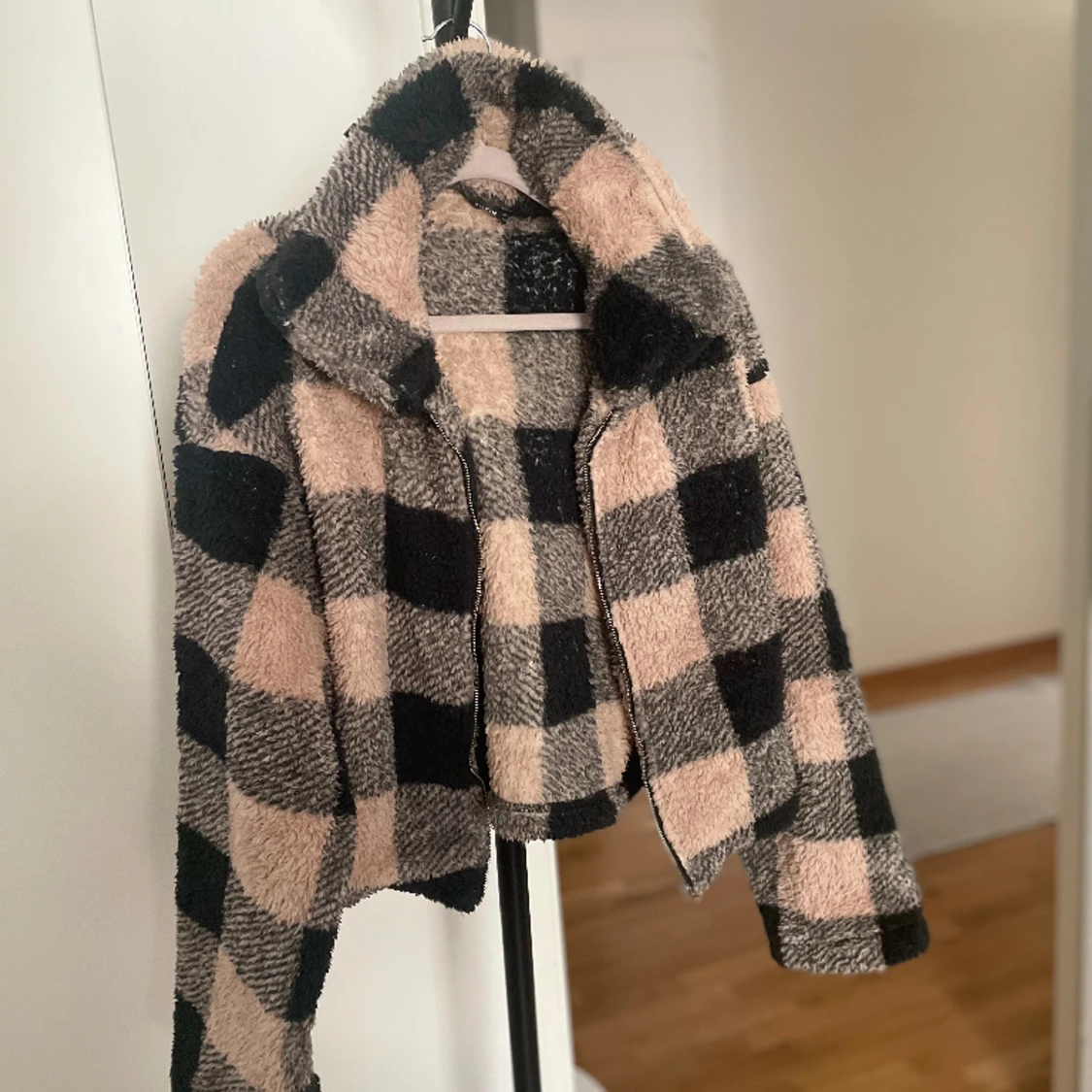 Rutig jacka teddy fleece 