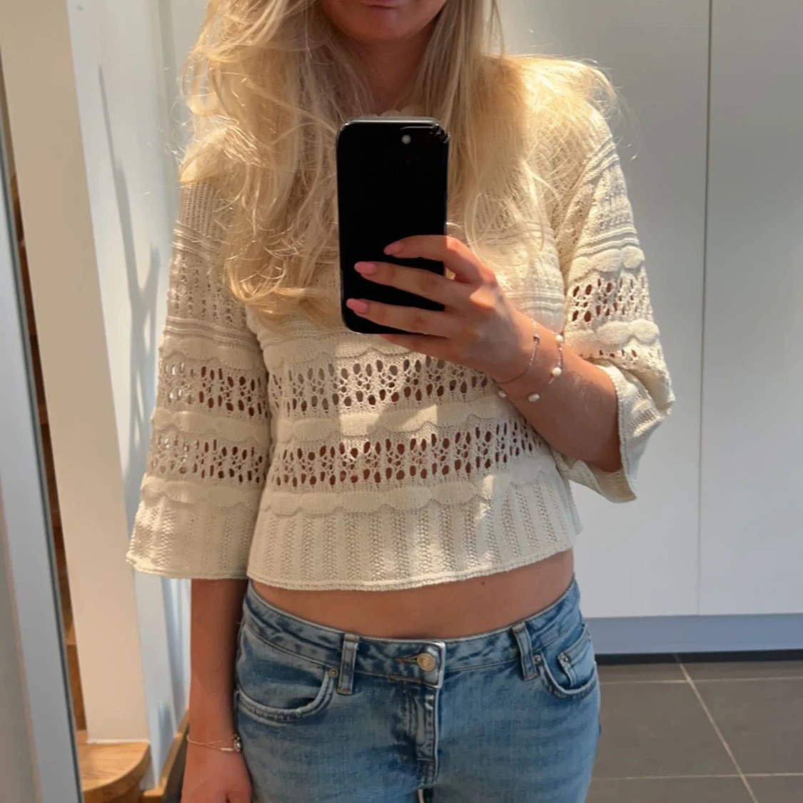 Trekvartsärmad tröja