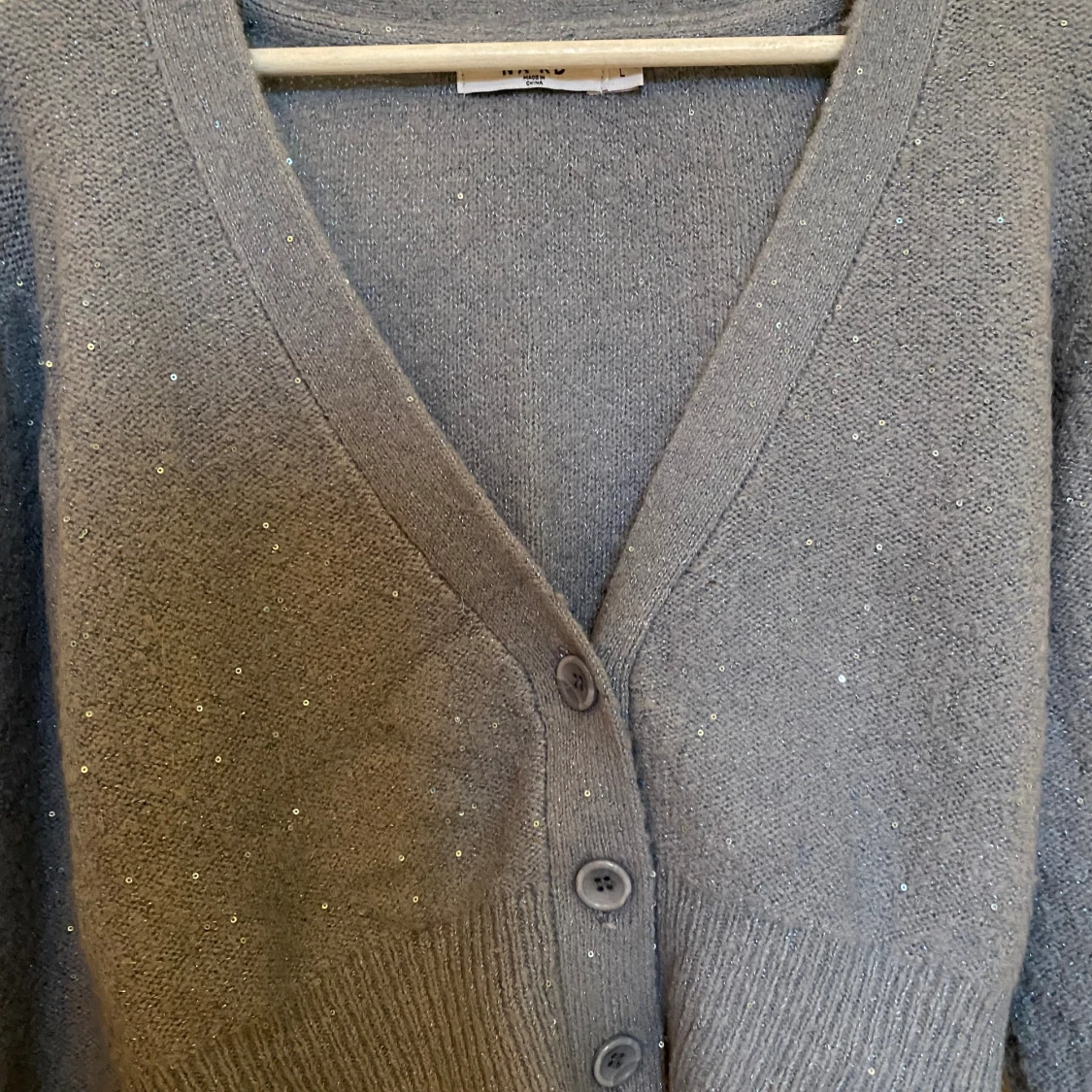 Blå glittrig kofta  - 90