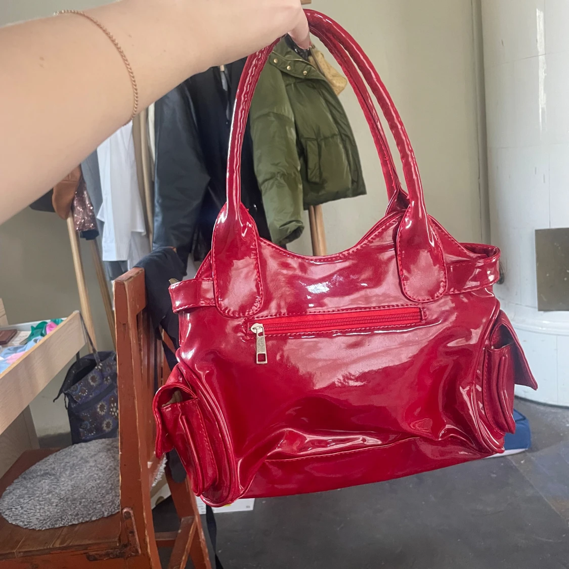 Vintage röd väska - 91