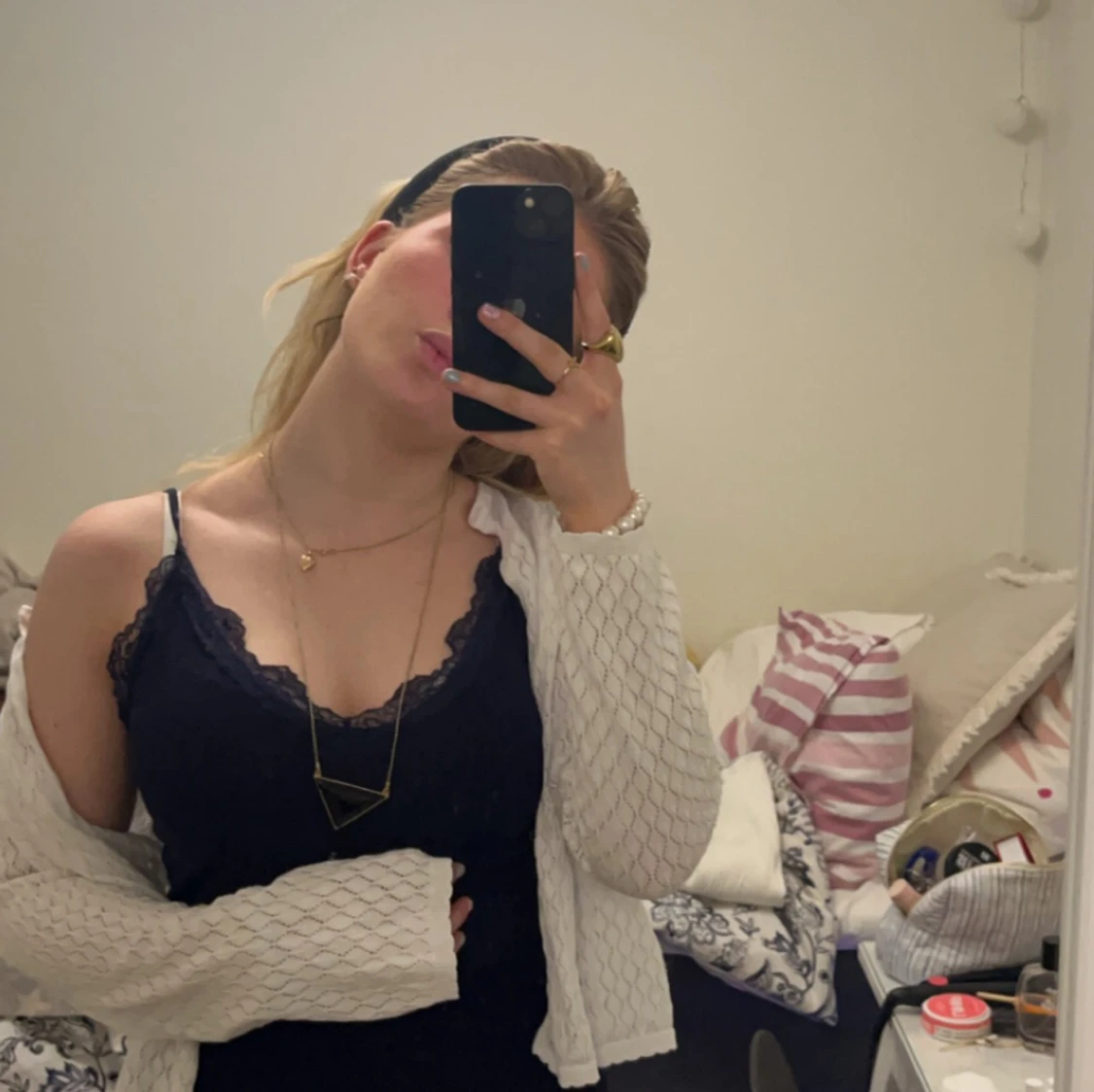 vit virkad kofta - 91