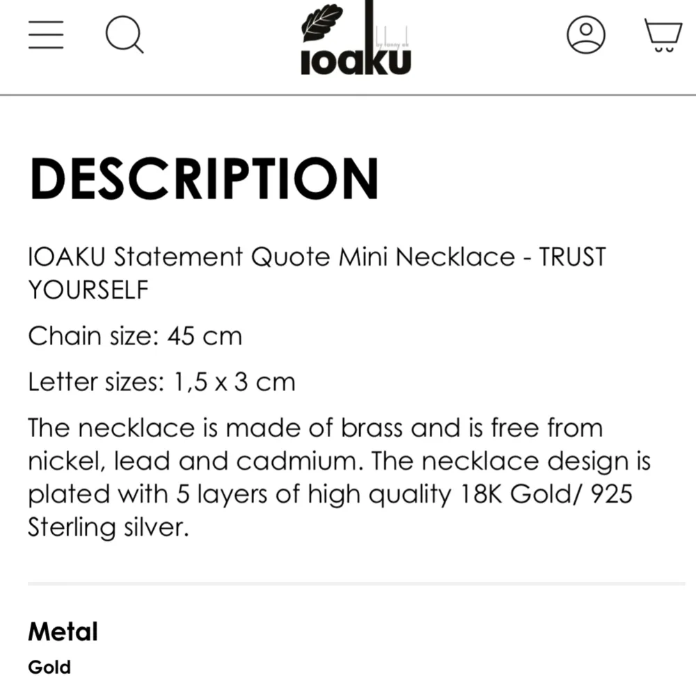 Så fint halsband från Ioaku nästan oanvänt💘💘. Övrigt.