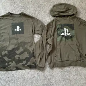 Skön militär hoodie och t-shirt kit, och båda är i väldigt bra skick.
