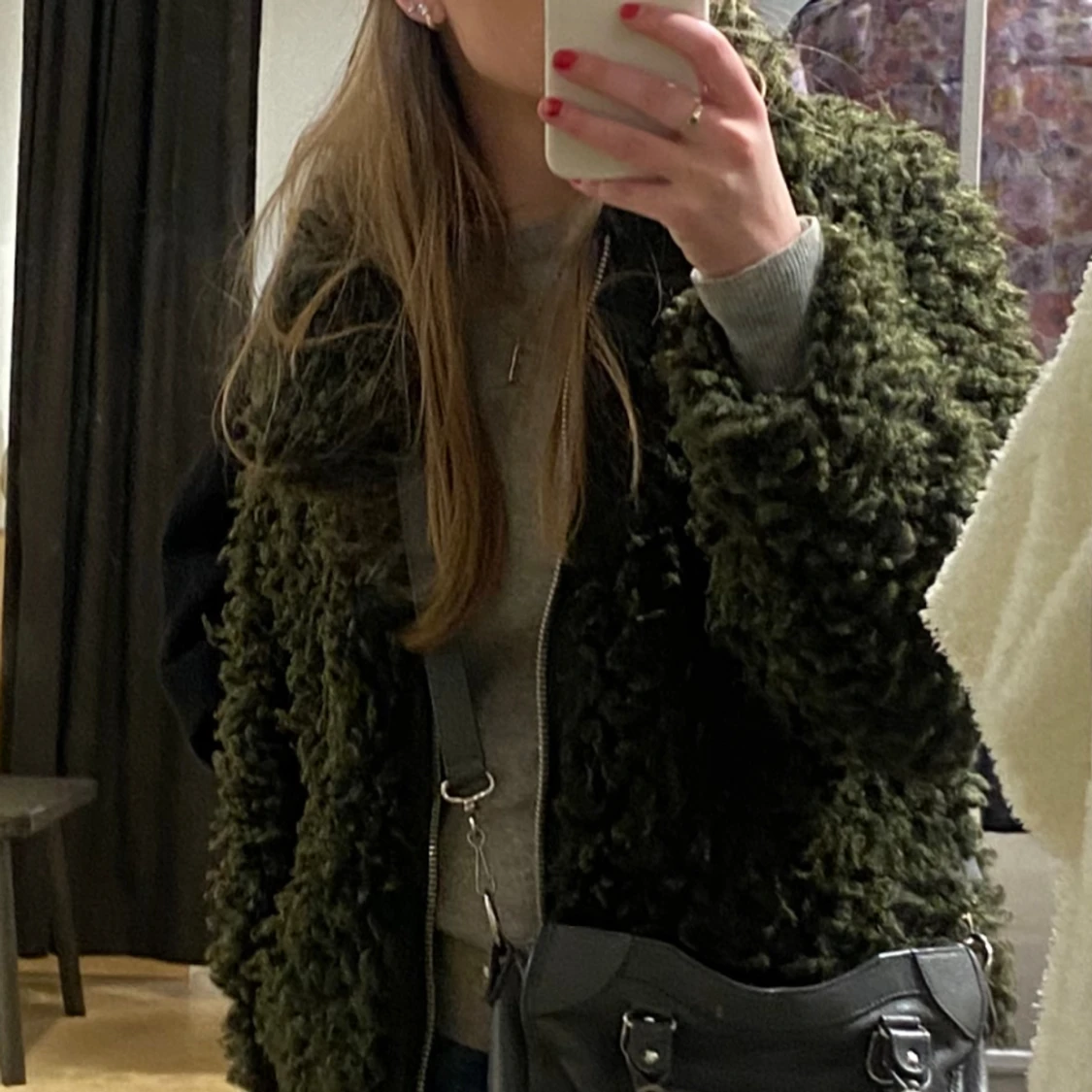 Hm Teddy jacka grön 💚 - 90