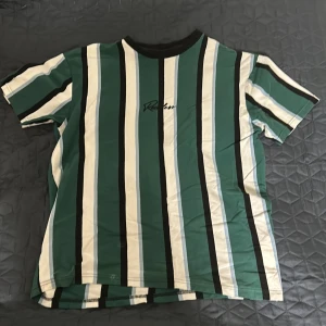 Randig T-Shirt - T-shirt med snyggt mönster och starka färger, perfekt inför sommaren. Sparsamt använd då jag inte har något som passar med den, skick 10/10. 