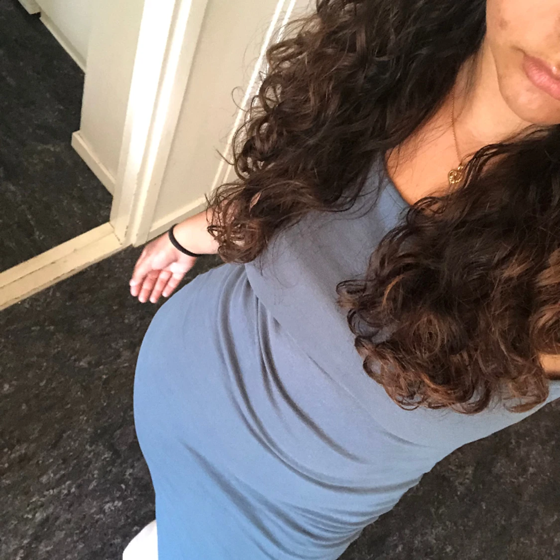 Blå midi klänning  - 91