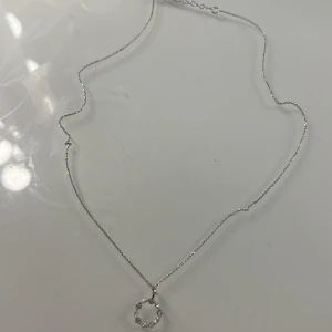 Silver halsband - En tunn kedja med en cirkel med små diamant liknade ”stenar”. Man kan ställa in de på olika stoelekar.