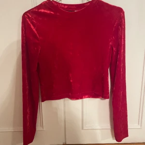 Velvet långärmad - Röd sammettopp från H&M i stl S. Knappt använd 