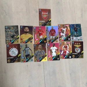 Fotbollskort  - 13 väldigt bra kort och i väldigt bra skick. Det fins även dubbel kort med två spelare i ett kort 🤩  