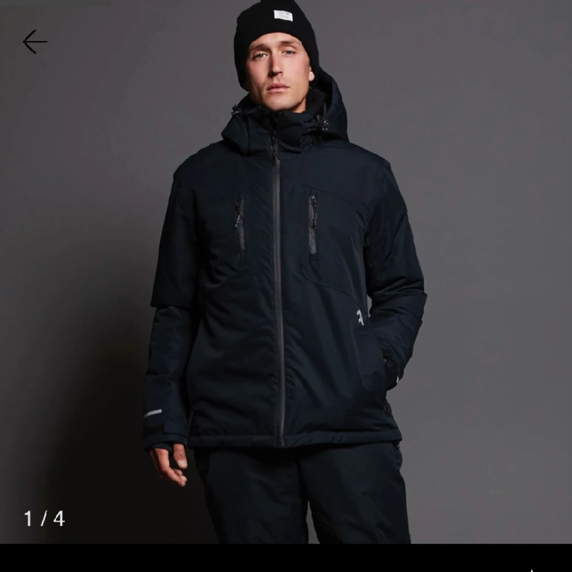 Svart skidjacka unisex stl M