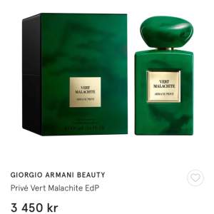 Ny oöppnad Armani parfym, ”Vert Malachite”. Nypris 3450kr, säljer för 2000!   Köp via prisförslag så blir frakt osv enklast och säkrast för oss båda! 🤩 