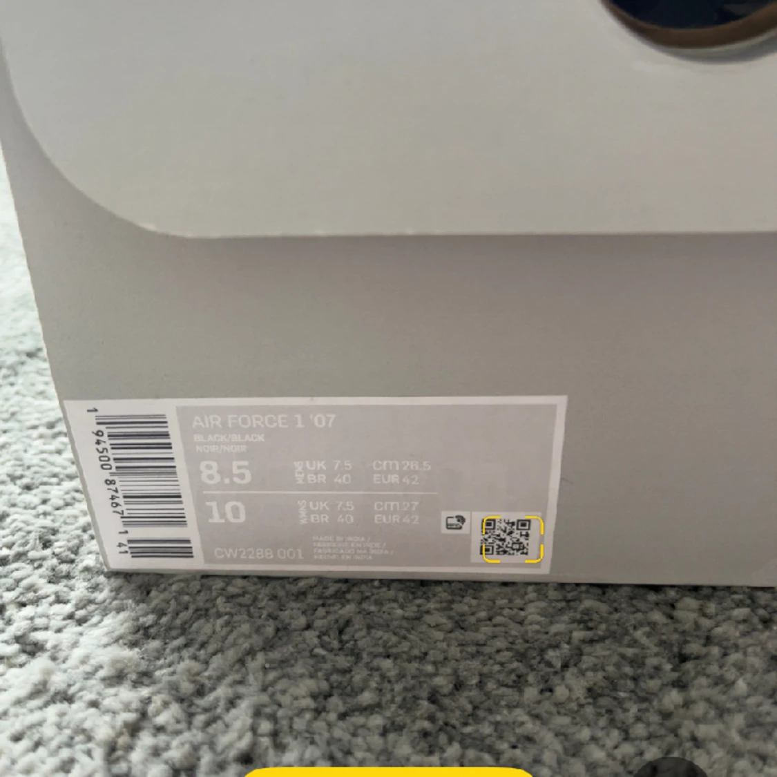 NIKE AIR FORCE 1 BLACK - 91