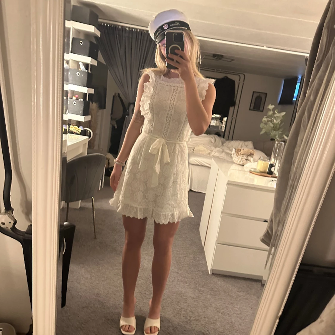 Vit spetsklänning!  - 90