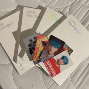 BTS love yourself ”love” verisions set med photocards / fotokort