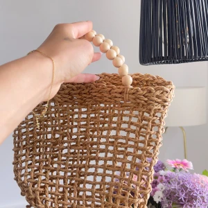 Strandväska  - Säljer denna söta lillastrandväska som är perfekt, går att lägga till tyg om man vill ha den mer täckande.