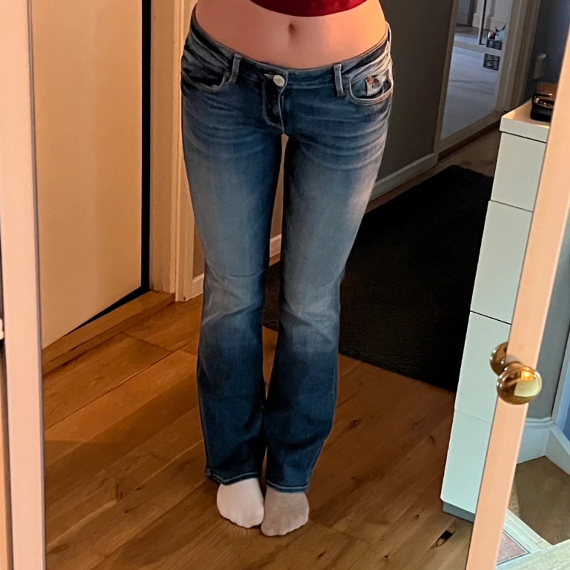 Lågmidjade bootcut jeans