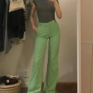 Super fina gröna  kostymbyxor från Zara i nyskick endast använda en gång, storlek xs