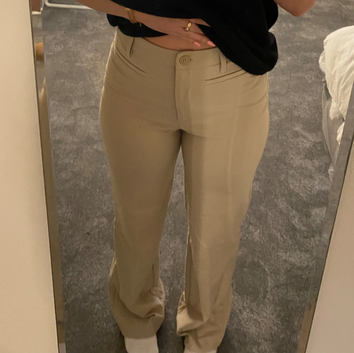 Beiga kostymbyxor - 91