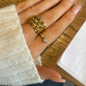 Nitring  - Säljer min fina nitring från Edblad i guld❤️ alla nitar e kvar och den är i storlek 16.80❤️ köptes för 400kr säljer för 250❤️