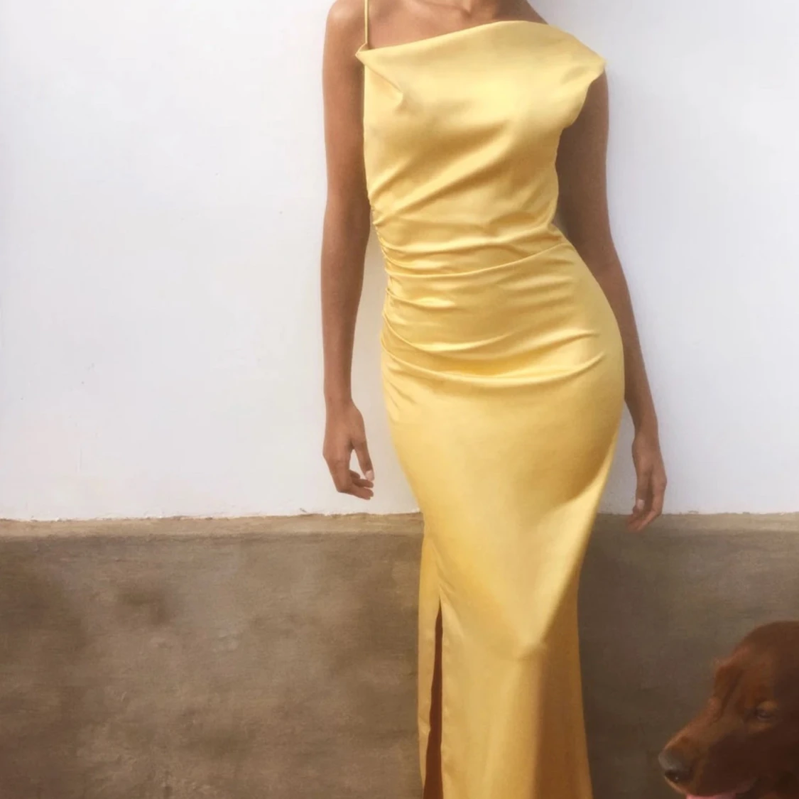 Gul långklänning 