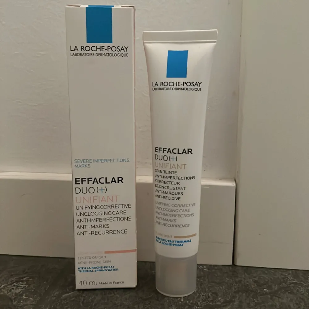 köpte fel då de bara testat, skriv om du har frågor! La Roche-Posay Effaclar Duo Unifiant 40 ml då den ska täcka över acne med färgen som den har eller röda utslag på ansiktet.. Skönhet.