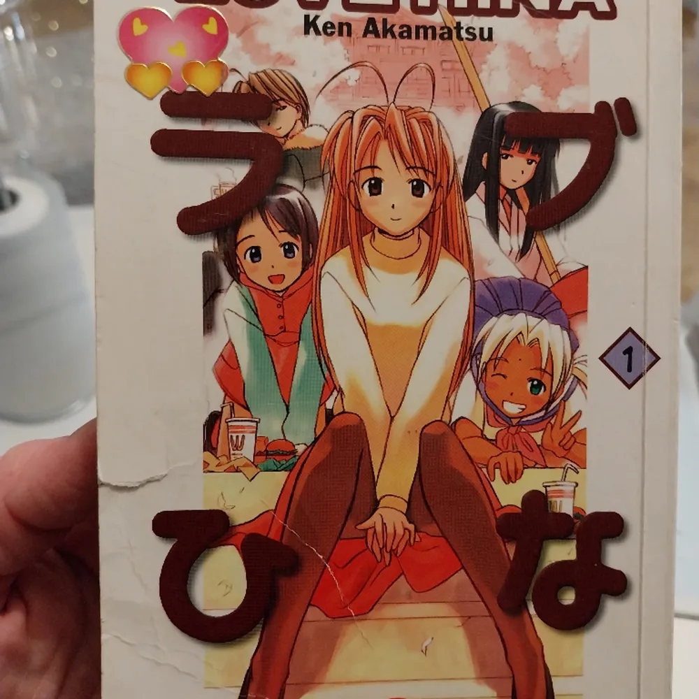 Love Hina Vol 1 Manga Lite sliten.. Accessoarer.