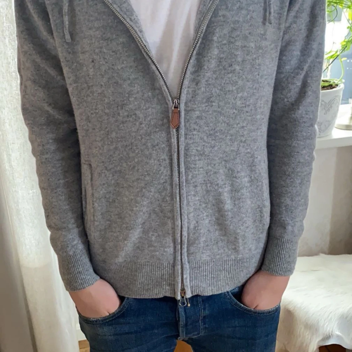 100% kashmir full zip 