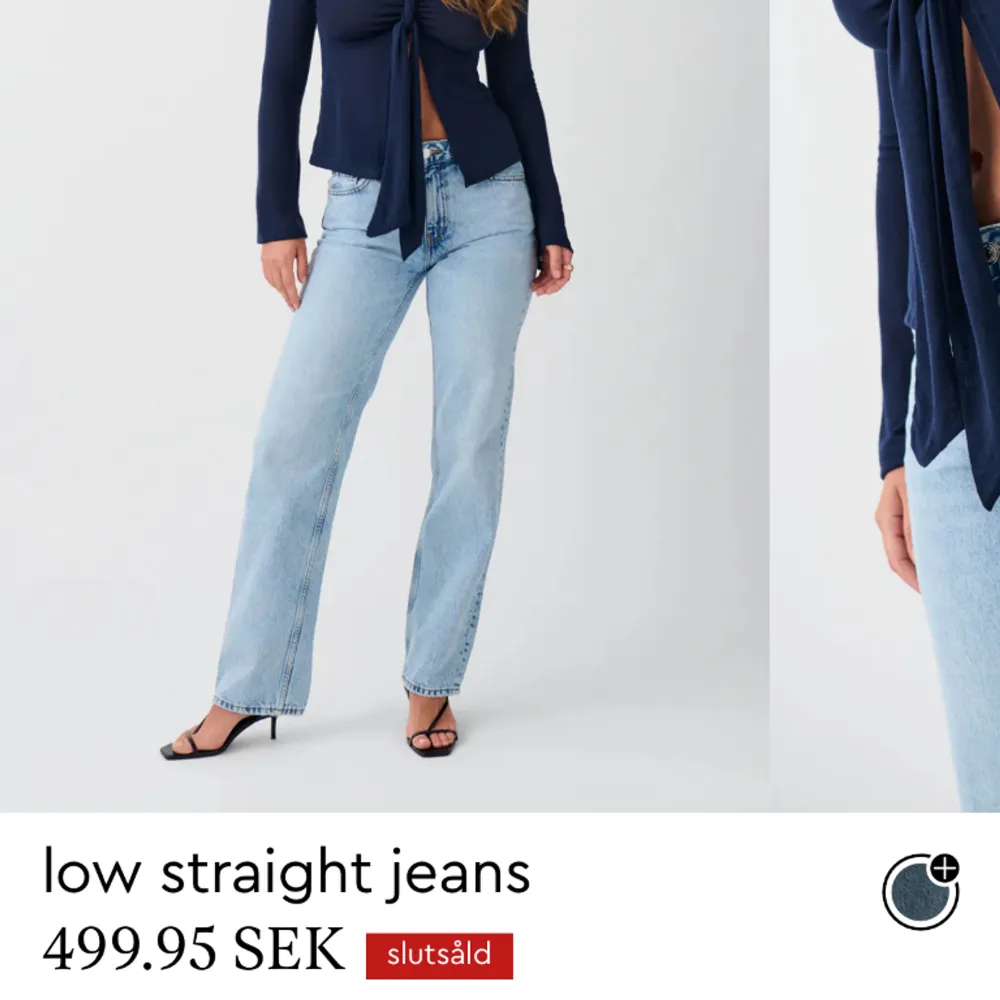Lågmidjade raka jeans Tyvärr har dem blivit förstora. Jeans & Byxor.