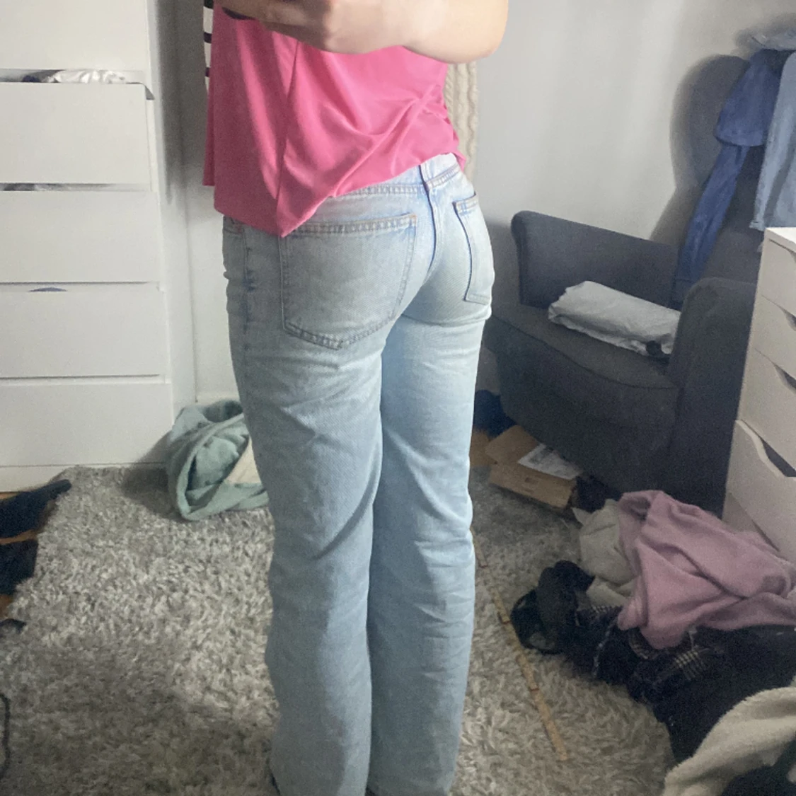 lågmidjade jeans - 90