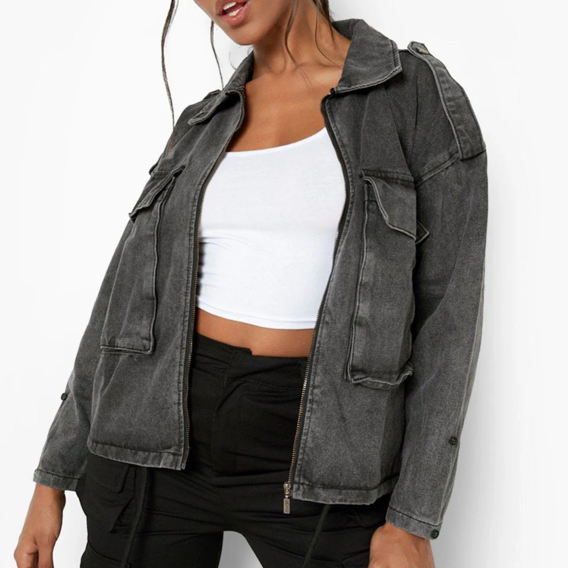 SVART JEANSJACKA - 90