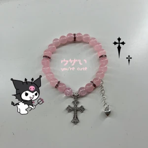Handgjord kors armband  - ✧༺♥༻✧